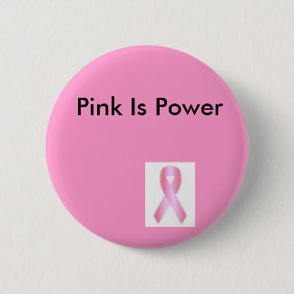 Badge Rond 5 Cm le rose, rose est puissance