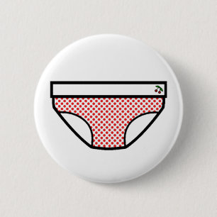 Badge Rond 5 Cm Le rouge pointille le slip