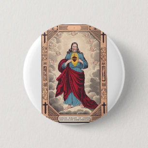 Badge Rond 5 Cm Le Sacré-Cœur de Jésus
