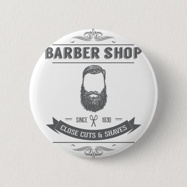 Badge Rond 5 Cm Le salon de coiffure (Devant)
