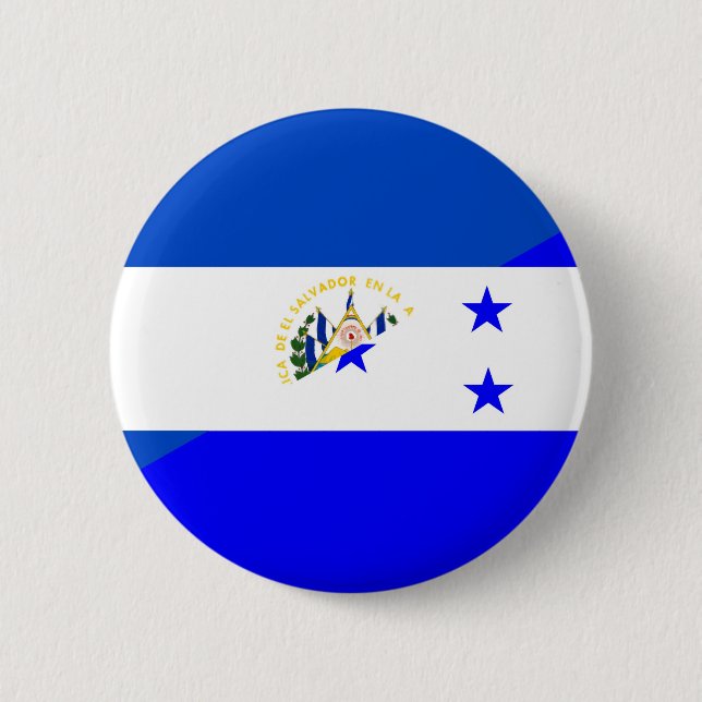 Badge Rond 5 Cm le salvador honduras demi drapeau symbole pays (Devant)