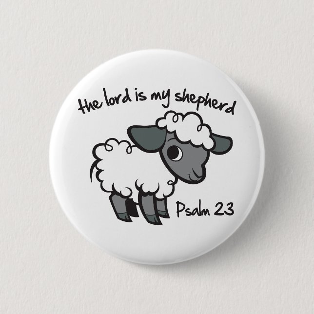 Badge Rond 5 Cm Le seigneur est mon berger (Devant)