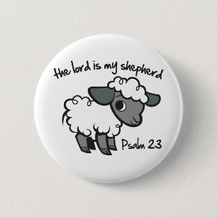 Badge Rond 5 Cm Le seigneur est mon berger