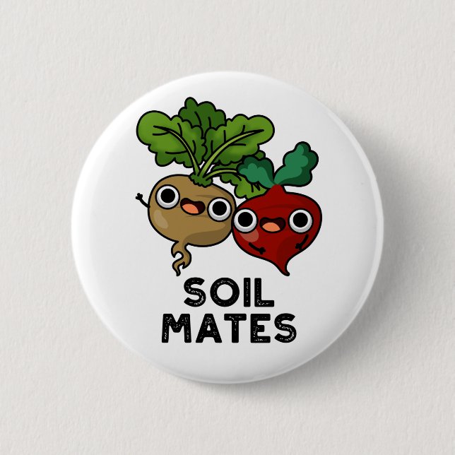 Badge Rond 5 Cm Le sol Mates Funky Beet Root Pun (Devant)