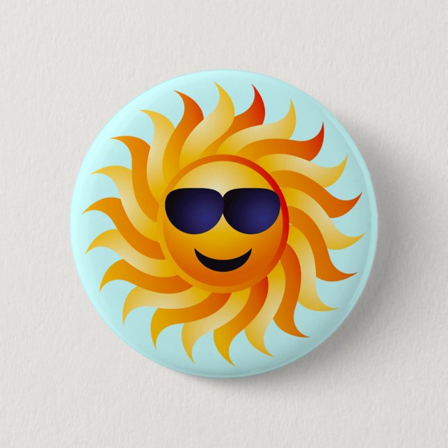 BADGE ROND 5 CM LE SOLEIL AVEC DES NUANCES DESSUS (Devant)