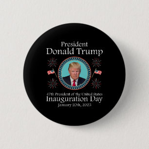 Badge Rond 5 Cm Le souvenir de l'investiture du président Donald T
