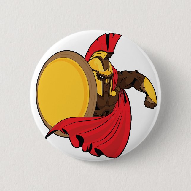 Badge Rond 5 Cm Le spartiate (édition noire) (Devant)