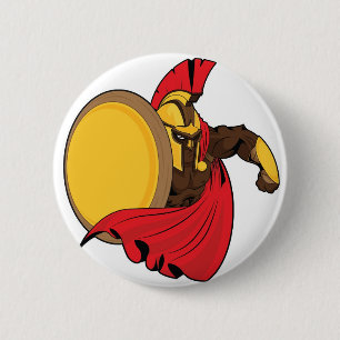 Badge Rond 5 Cm Le spartiate (édition noire)