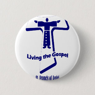 Badge Rond 5 Cm Le St Francis d'Assisi