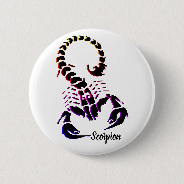 Badge Rond 5 Cm Le symbole du scorpion zodiac (Devant)