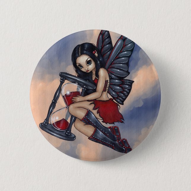 Badge Rond 5 Cm Le "temps pilote" le bouton (Devant)
