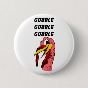 Badge Rond 5 Cm Le thanksgiving Turquie avalent