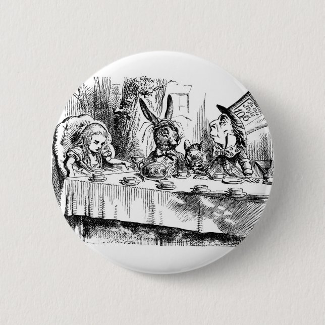 Badge Rond 5 Cm Le thé du chapelier fou (Devant)