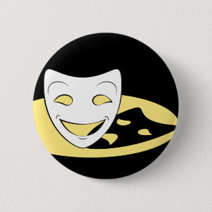 Badge Rond 5 Cm Le théâtre d'ombre masque le bouton