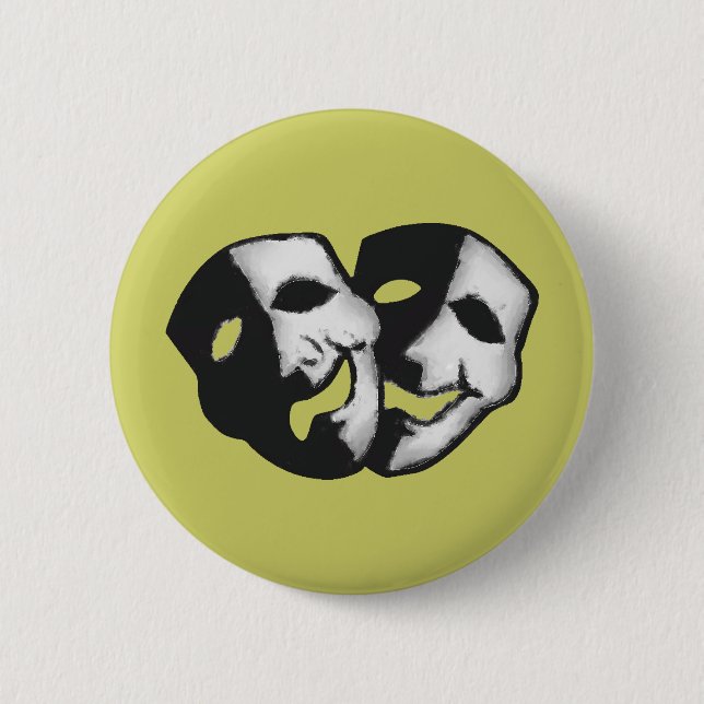 Badge Rond 5 Cm Le théâtre est la vie (Devant)