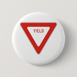 Badge Rond 5 Cm Le trafic de précaution de symbole de panneau