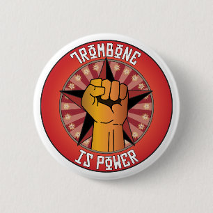 Badge Rond 5 Cm Le trombone est puissance