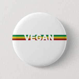 Badge Rond 5 Cm Le végétalien barre Rasta