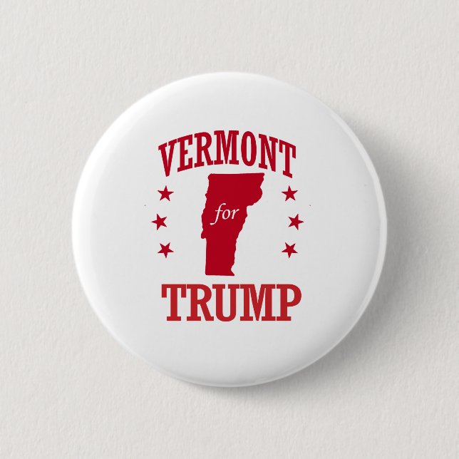 BADGE ROND 5 CM LE VERMONT POUR DONALD TRUMP (Devant)
