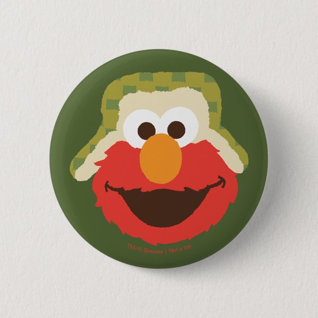 Badge Rond 5 Cm Le visage d'Elmo Woodland (Devant)