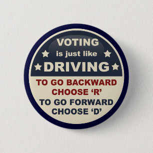 Badge Rond 5 Cm Le vote est juste comme l'entraînement