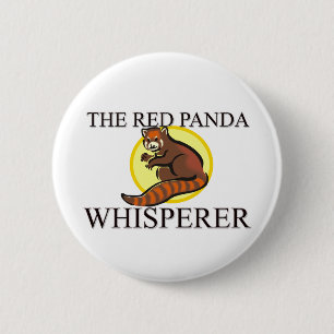 Badge Rond 5 Cm Le Whisperer de panda rouge