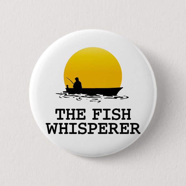 Badge Rond 5 Cm Le Whisperer de poissons (Devant)