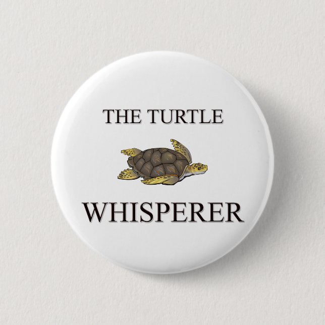 Badge Rond 5 Cm Le Whisperer de tortue (Devant)