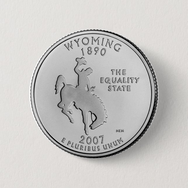 Badge Rond 5 Cm Le Wyoming (Devant)