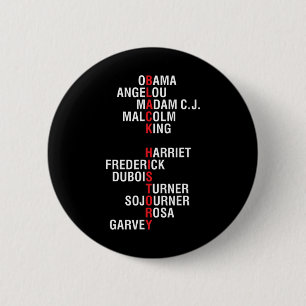 Badge Rond 5 Cm Leaders d'histoire noire inspirants