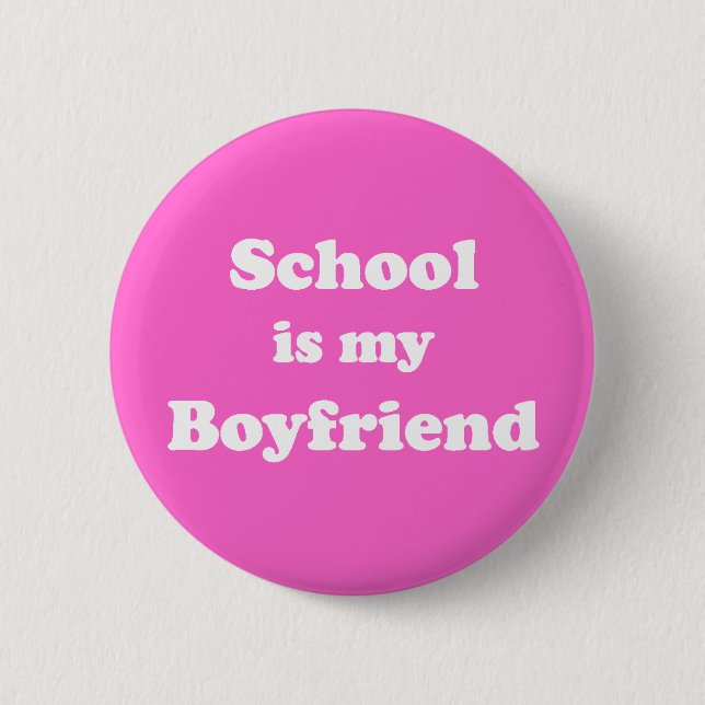 Badge Rond 5 Cm L'école est mon bouton d'ami (Devant)