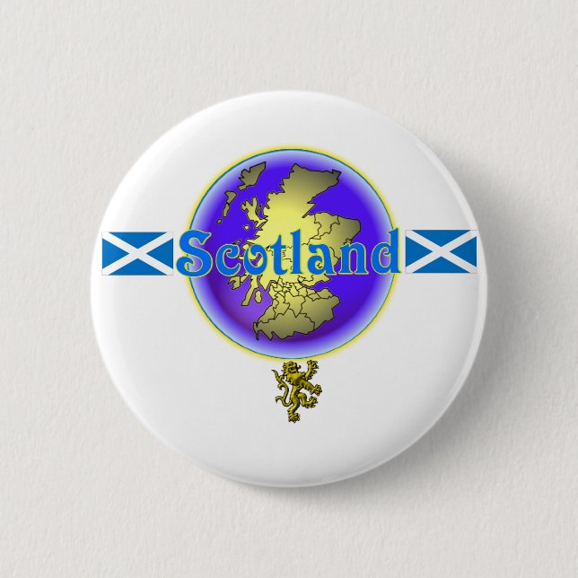 Badge Rond 5 Cm L'Ecosse bleue. : -) (Devant)