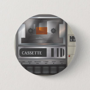 Badge Rond 5 Cm lecteur de cassette