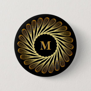 Badge Rond 5 Cm Lecteur de cuisine Monogramme personnalisé