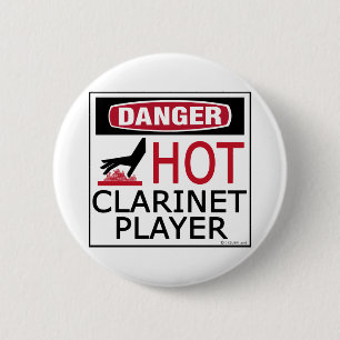 Badge Rond 5 Cm Lecteur Hot Clarinet