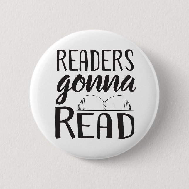 Badge Rond 5 Cm Lecteurs allant lire (Devant)