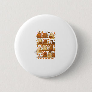 Badge Rond 5 Cm Lecture de Halloween Ghost Lover