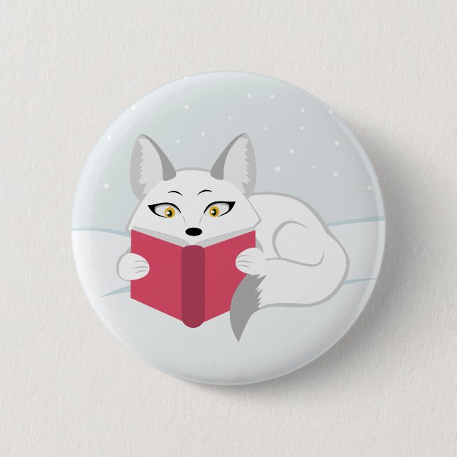 Badge Rond 5 Cm Lecture Fox (Devant)