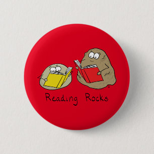 Badge Rond 5 Cm Lecture Roches Enfants Mignons Dessin Animé