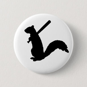 Badge Rond 5 Cm L'écureuil fâché