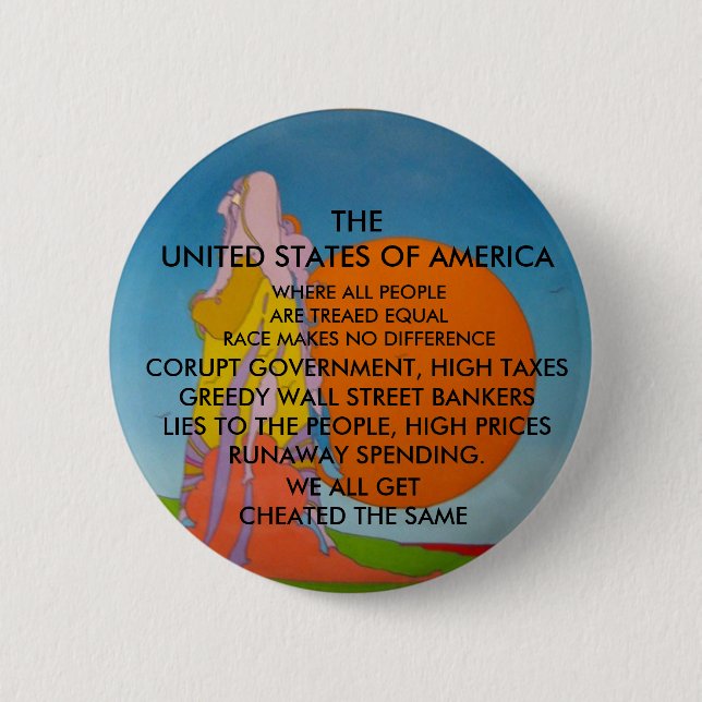 Badge Rond 5 Cm l'égalité de traitement, toute sont trichées (Devant)