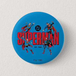 Badge Rond 5 Cm Légendes de Superman pour toujours Graphique