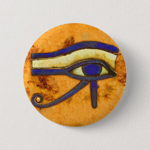 Badge Rond 5 Cm L'Egypte ancienne L'oeil de Horus