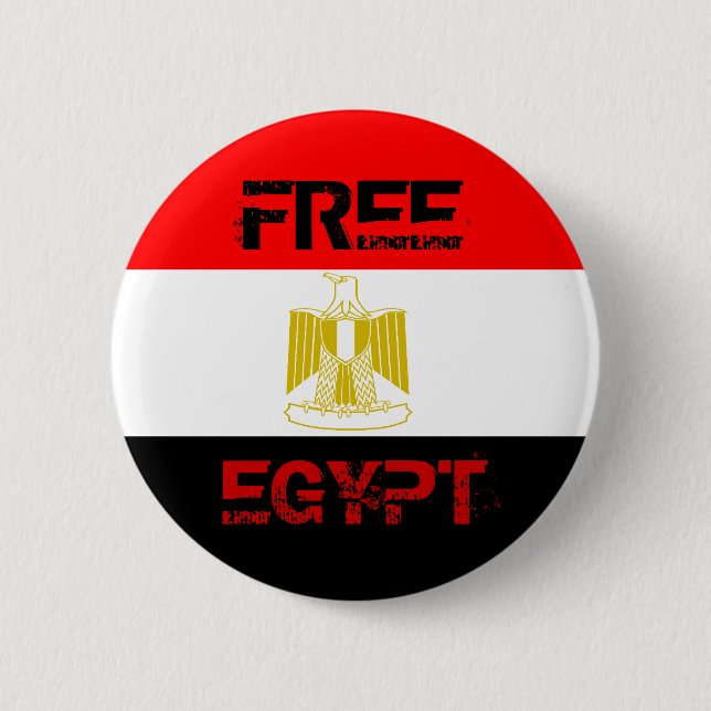 BADGE ROND 5 CM L'EGYPTE LIBRE (Devant)