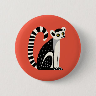 Badge Rond 5 Cm Lemur