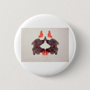Badge Rond 5 Cm L'encre d'essai de Rorschach éponge le plat 2 deu