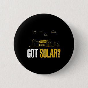 Badge Rond 5 Cm L'énergie solaire a des panneaux solaires amusant