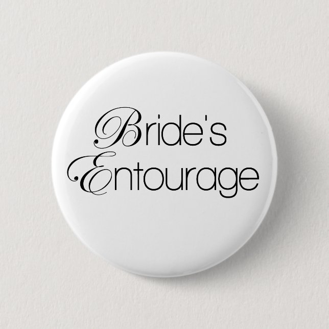 Badge Rond 5 Cm L'entourage de la jeune mariée (Devant)