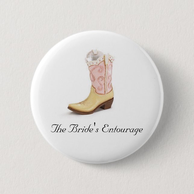 Badge Rond 5 Cm L'entourage de la jeune mariée (Devant)
