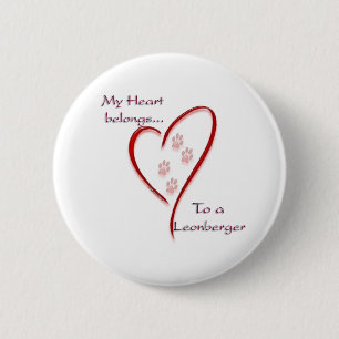 Badge Rond 5 Cm Leonberger Heart Belongs